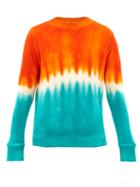 Matchesfashion.com The Elder Statesman - Tie-dyed Cashmere Sweater - Mens - Orange Multi