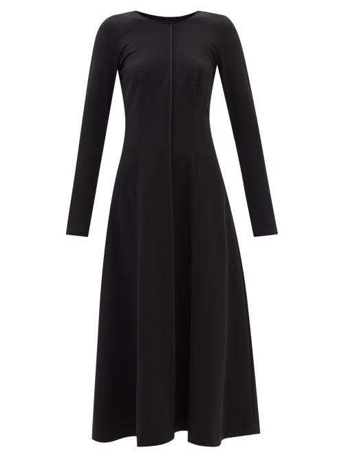 Three Graces London - Hermine Centre-seam Open-back Jersey Dress - Womens - Black