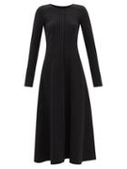 Three Graces London - Hermine Centre-seam Open-back Jersey Dress - Womens - Black