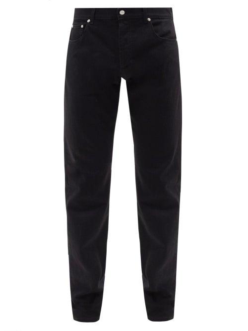 Alexander Mcqueen - Graffiti Logo-print Slim-leg Jeans - Mens - Black