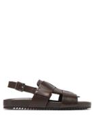 Matchesfashion.com Grenson - Wiley Buckled Leather Sandals - Mens - Dark Brown