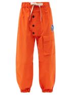 Matchesfashion.com Eye/loewe/nature - Drawstring-waist Cotton Cargo Trousers - Mens - Orange