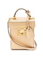 Matchesfashion.com Mark Cross - Grace Cube Mini Metallic Leather Box Bag - Womens - Gold