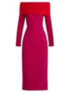 Emilio De La Morena Tasman Bi-colour Silk-blend Dress