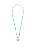 Matchesfashion.com Jade Jagger - Diamond, Emerald & 18kt Gold Pendant Necklace - Womens - Green Gold