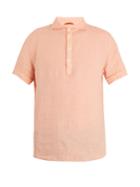 Barena Venezia Point-collar Short-sleeved Linen Polo Shirt