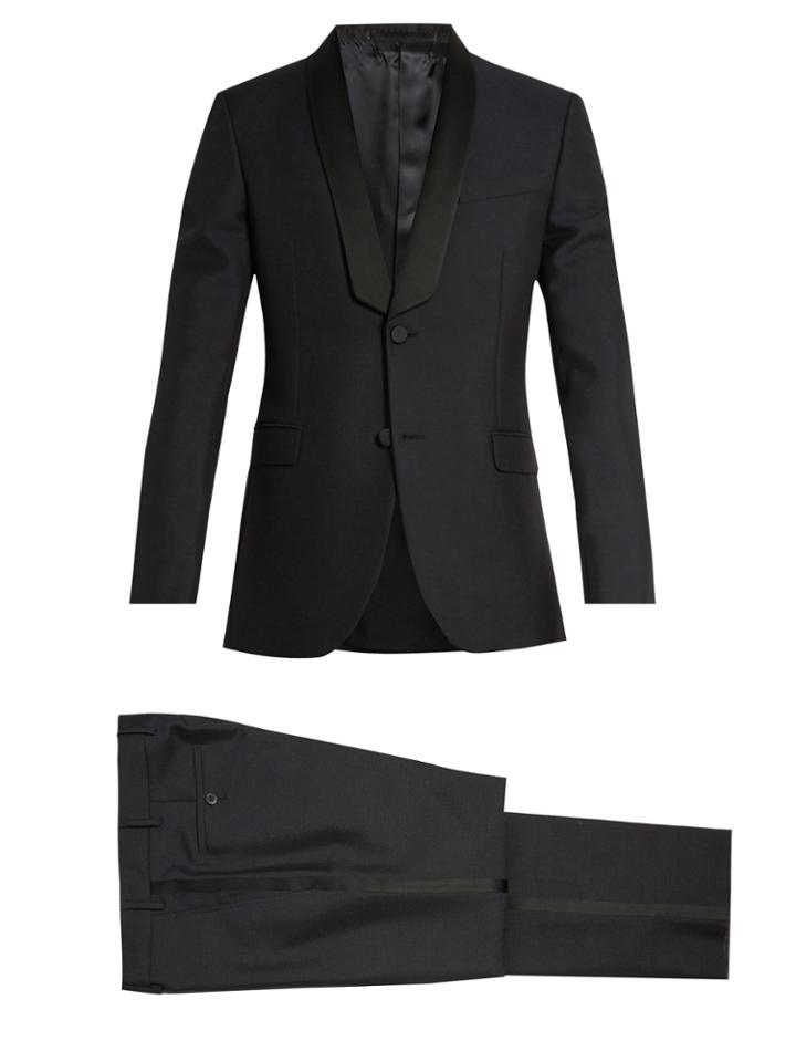 Valentino Shawl-collar Wool And Mohair-blend Tuxedo