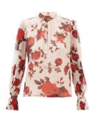 Erdem - Barnaby Fonteyn Floral-print Silk-chiffon Blouse - Womens - Pink