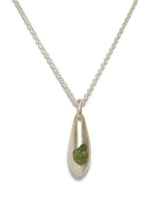Parts Of Four - Chrysalis Emerald & Sterling-silver Necklace - Mens - Silver