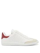 Ladies Shoes Isabel Marant - Bryce Leather And Suede Trainers - Womens - White Multi