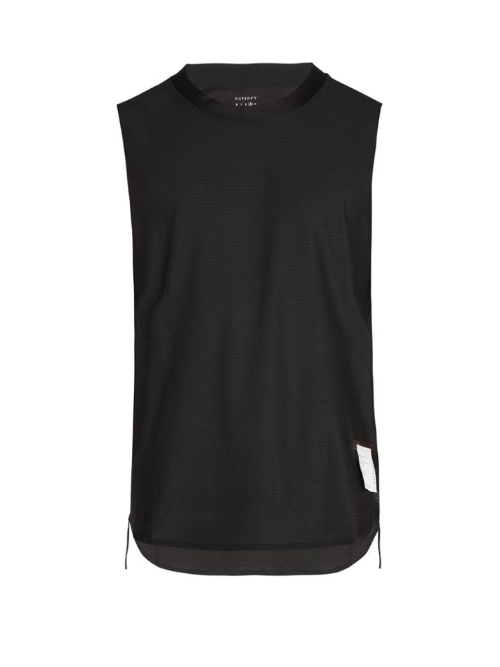 Satisfy Crew-neck Mesh Tank Top