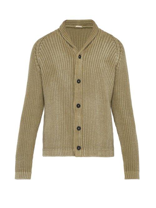 Matchesfashion.com Massimo Alba - Faded Buttoned Cotton Cardigan - Mens - Beige