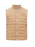 Matchesfashion.com Brunello Cucinelli - Quilted Down Shell Gilet - Mens - Brown