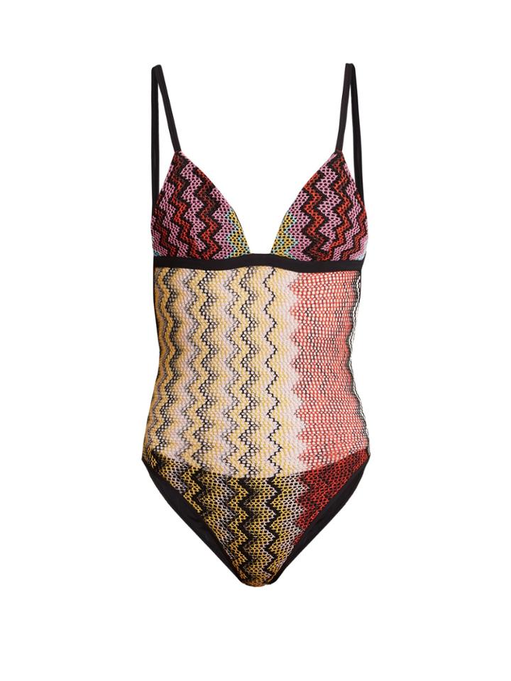 Missoni Mare Zigzag Knitted Swimsuit