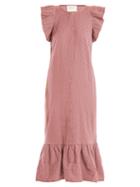 Matchesfashion.com Cecilie Copenhagen - Jehro Scarf Jacquard Cotton Dress - Womens - Light Pink