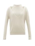 Allude - Cut-out Cashmere Sweater - Womens - Ivory