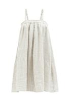Deiji Studios - Skirt Dress Striped Linen Nightdress - Womens - White Multi