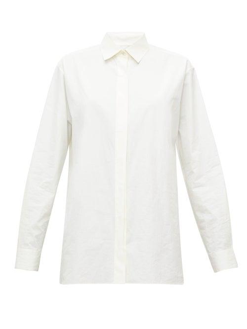 Matchesfashion.com The Row - Big Sisea Poplin Shirt - Womens - Cream