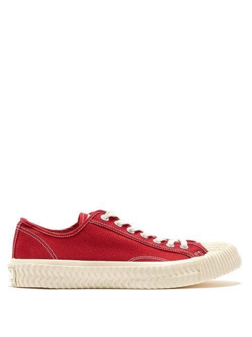 Matchesfashion.com Excelsior - Bolt Low Top Canvas Trainers - Mens - Red