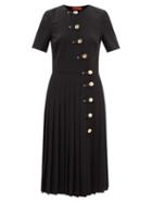 Altuzarra - Myrtle Pleated Crepe Midi Dress - Womens - Black