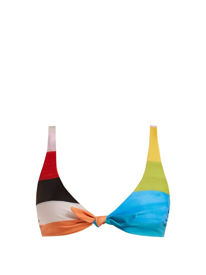 Mara Hoffman Rio Plateau-print Tie-front Bikini Top