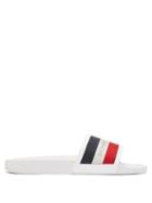 Matchesfashion.com Moncler - New Basile Striped Slides - Mens - White Multi