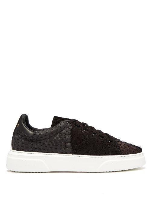 Matchesfashion.com By Walid - 19th Century Panelled Low Top Trainers - Womens - Black