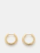 Yvonne Leon - Textured 9kt Gold Hoop Earrings - Womens - Yellow Gold