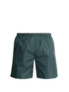 Matchesfashion.com Prada - Geometric Print Swim Shorts - Mens - Green Multi