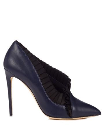 Olgana Paris La Divine Leather And Satin Pumps