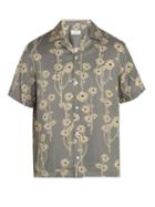 Matchesfashion.com Saturdays Nyc - Canty Poppy Print Woven Shirt - Mens - Grey