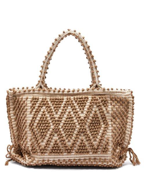 Matchesfashion.com Antonello Tedde - Rombi Medium Tote - Womens - Beige White