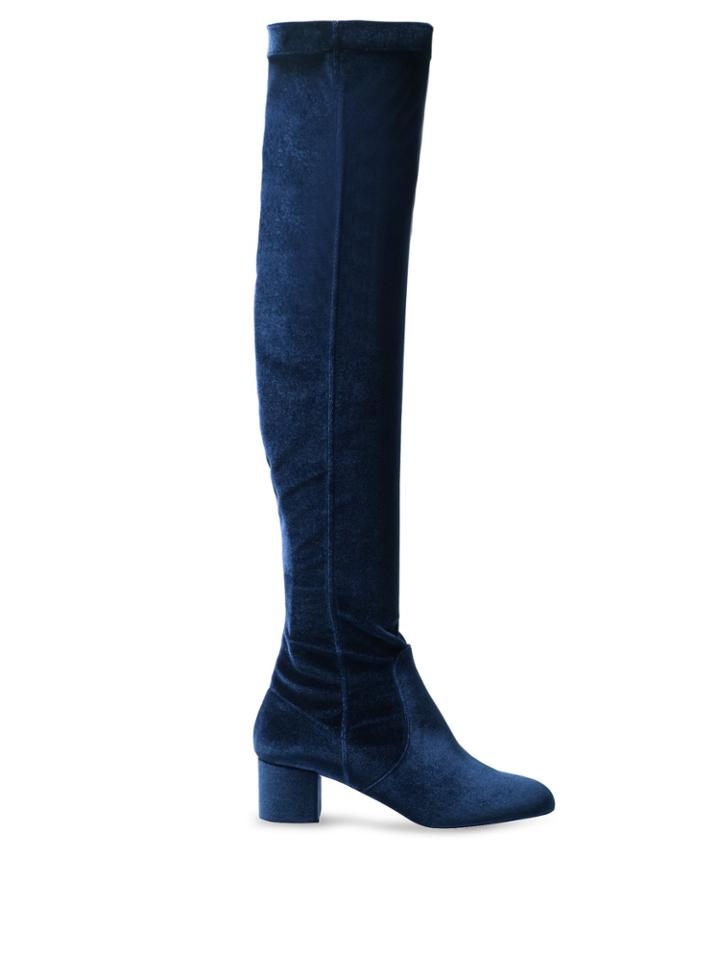Aquazzura Essence 55 Velvet Over-the-knee Boots