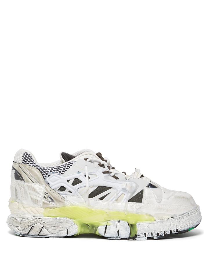 Maison Margiela Fusion Low-top Reconstructed Leather Trainers