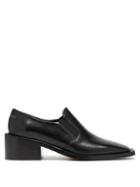 Matchesfashion.com Mm6 Maison Margiela - Square-toe Block-heel Leather Loafers - Womens - Black