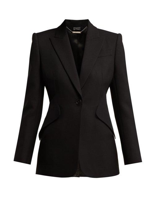 Matchesfashion.com Alexander Mcqueen - Single Breasted Crepe Blazer - Womens - Black