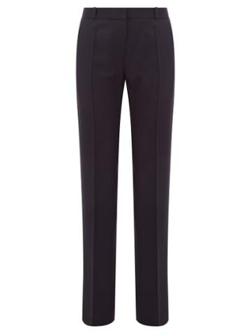 Matchesfashion.com Pallas X Claire Thomson-jonville - Fulham Wool Straight Leg Trousers - Womens - Navy
