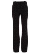 Matchesfashion.com Altuzarra - Serge Flocked Paisley-print Wool-blend Trousers - Womens - Black