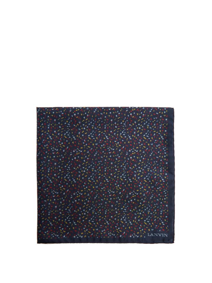 Lanvin Abstract-print Silk Pocket Square