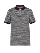 Matchesfashion.com Missoni - Multicoloured Stripe Cotton Polo T Shirt - Mens - Blue Multi
