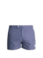 Matchesfashion.com Robinson Les Bains - Ucla Geometric Print Swim Shorts - Mens - Blue