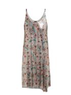 Matchesfashion.com Paco Rabanne - Carnation Print Chainmail Dress - Womens - Silver Multi