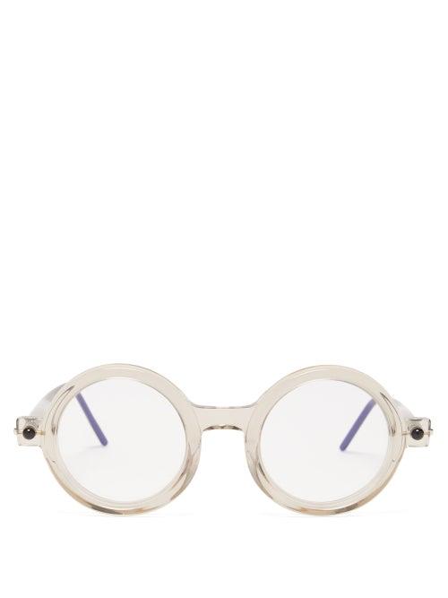 Kuboraum - P1 Round Acetate Glasses - Mens - Clear