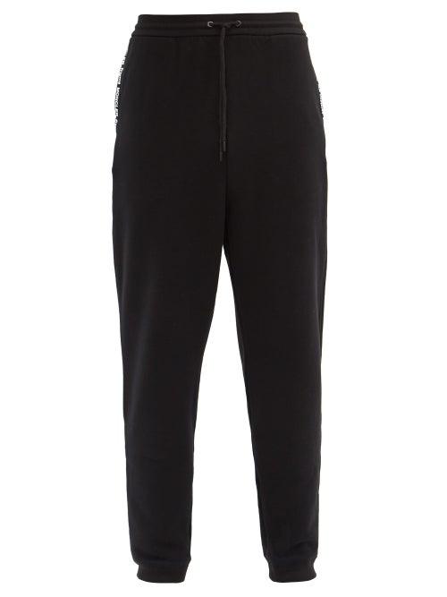 Matchesfashion.com 7 Moncler Fragment - Logo-tape Cotton-jersey Track Pants - Mens - Black