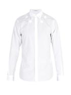 Matchesfashion.com Givenchy - Star Embroidered Cotton Poplin Shirt - Mens - White