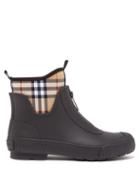 Matchesfashion.com Burberry - Flinton Vintage Checked Boots - Womens - Black Beige