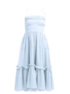 Matchesfashion.com Loup Charmant - Alghero Tie Back Cotton Dress - Womens - Blue