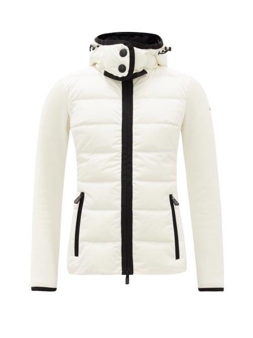 Matchesfashion.com Moncler Grenoble - Logo-patch Jersey-sleeves Quilted Down Jacket - Womens - White