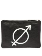 Matchesfashion.com Balenciaga - Supermarket All Gender Print Leather Pouch - Womens - Black