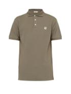 Matchesfashion.com Maison Kitsun - Fox Appliqu Cotton Polo Shirt - Mens - Grey